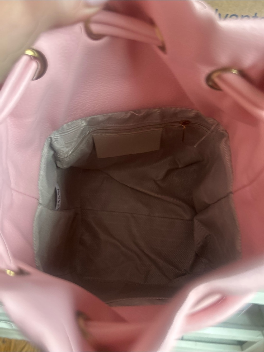 Pink Drawstring Bucket Bag, NEW - Picture 6 of 9